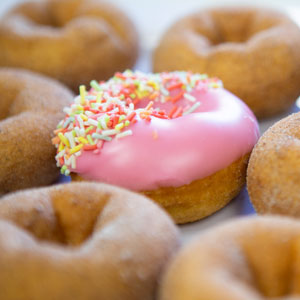 Doughnuts cinnamon pink